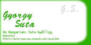 gyorgy suta business card